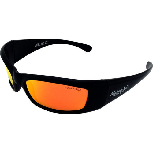 Mangrove Jacks Kids 063 Matte Black Red Mirror Polarised Angle