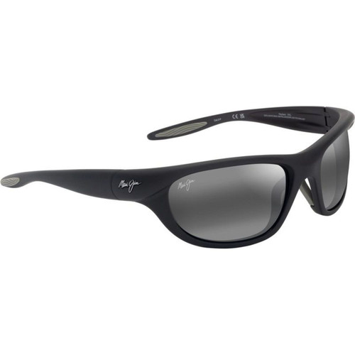 Maui Jim Haulani Matte Black Neutral Grey Polarised Angle
