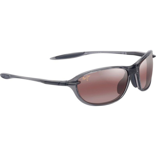 Maui Jim Ho'okipa Ultra R XS Shiny Transparent Grey Maui Rose Polarised Angle