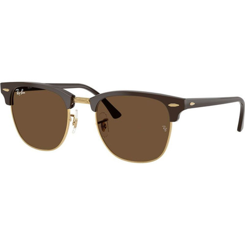 Ray-Ban Clubmaster Classic RB3016 Brown and Gold Dark Brown Angle