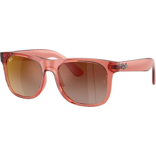 Ray-Ban Junior RJ9069S Transparent Red Red Brown Mirror Angle