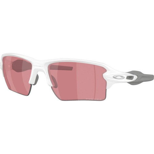 Oakley Flat 2.0 XL White Prizm Dark Golf Angle