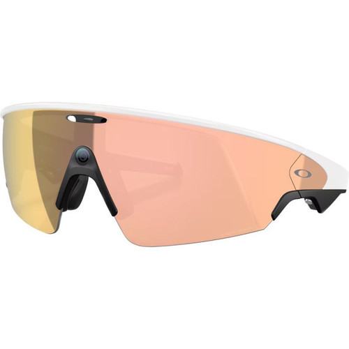 Oakley Meta Glasses Meta Vanguard White Prizm Rose Gold Angle