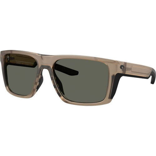 Costa Del Mar Lido Matte Brown Smoke Grey 580g Polarised Glass Angle
