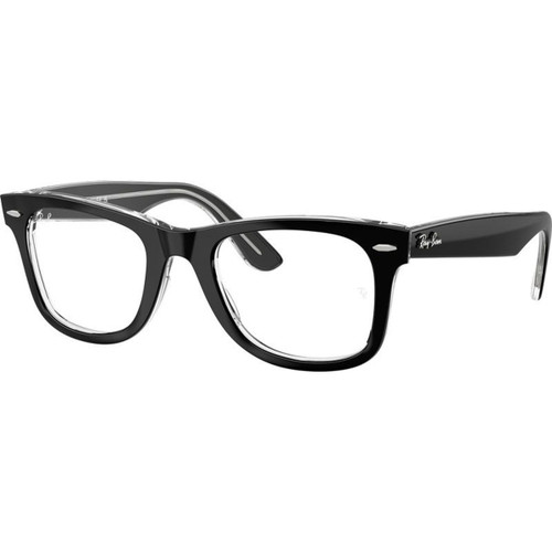 Ray-Ban Glasses Wayfarer Ease RX4340V Black on Transparent Angle