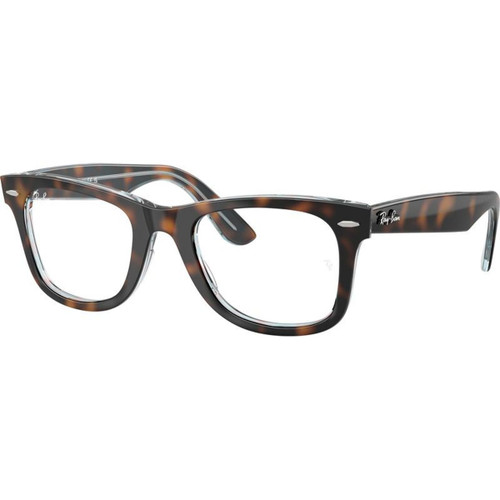 Ray-Ban Glasses Wayfarer Ease RX4340V Dark Havana on Multicolour Angle