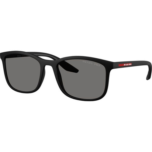 Prada Linea Rossa PSA08S Rubbered Black Grey Polarised Angle