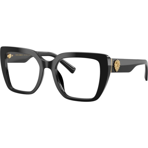 Dolce & Gabbana Glasses DG3441 Black Clear Angle