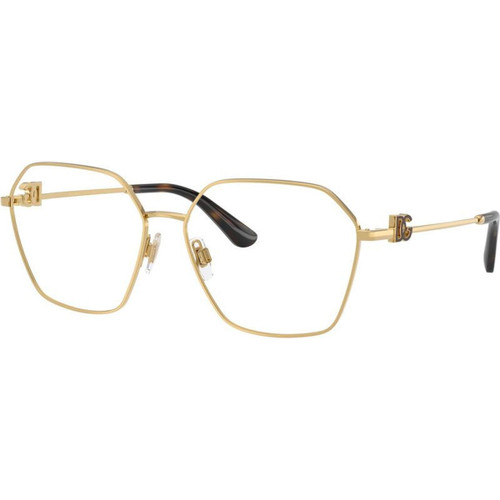 Dolce & Gabbana Glasses DG1366 Gold Clear Angle