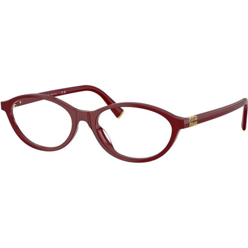 Miu Miu Glasses MU09XV Opal Burgundy Clear Angle