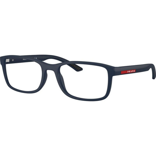 Prada Linea Rossa Glasses PS06RV Matte Blue Clear Angle