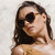 Bask Eyewear Everly Honey Tort/Brown Gradient Polarised Angle Face