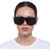 Cancer Council Matte Black Sunglasses Face Front Image