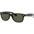 Ray-Ban New Wayfarer Classic RB2132 Black Green Polarised Angle