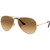 Ray-Ban Aviator Classic RB3025 Gold Brown Sunglasses Angle Image