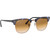 Ray-Ban Clubmaster Classic RB3016 Spotted Brown Clear Brown Gradient Angle