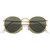 Ray-Ban Round Metal RB3447 Gold Green Polarised Front Folded