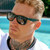 SIN Eyewear Riot Matte Black Avo Good Times/Silver Flash Polarised Lenses Face Image