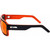 UNIT Vault Matte Black Orange Mirror Polarised Temple