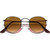 Round Flat Lens RB3447N Gunmetal Brown Gradient Front Folded
