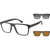 Emporio Armani EA4115 Black Clear plus Grey Gradient Brown Angle