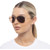 Cancer Council Acacia Small Rose Gold Sunglasses Face Angle Image