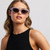 Reality Siren Milky Grey Sunglasses Face Angle Image