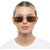 Le Specs Fold 02 Bright Gold Teak Face Front
