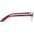 Prada Linea Rossa Glasses PS50PV Black Silver Clear Temple