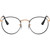 Ray-Ban Glasses Round Metal RX3447V Black Rose Gold Front