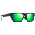 Maui Jim Keola Matte Black Maui Green Angle