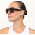 Bask Eyewear Rae Chocolate Brown Gradient Polarised Angle Face
