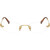 Miu Miu Glasses MU53WV Gold Clear Front