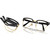 Persol Glasses PO3375V Black Gold Clear Angle Folded