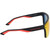 Quiksilver Pool Sharp Red Black Red Mirror Temple