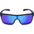 Ugly Fish Sage Matte Black Blue Mirror Polarised Front