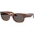 Ray-Ban Mega Wayfarer II RB0832S Striped Havana Dark Grey Glass Angle