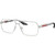 Prada Linea Rossa Glasses PS51TV Silver Clear Angle