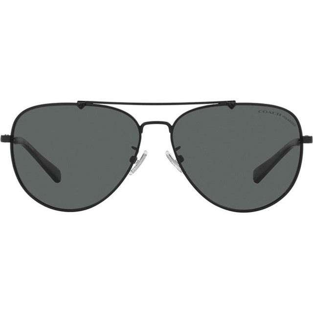 Coach 7087 - Matte Black/Dark Grey Polarised Lenses