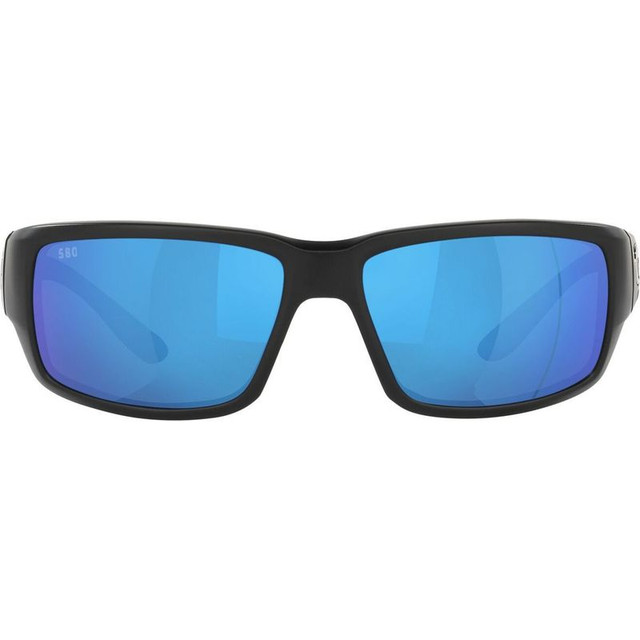 Fantail - Matte Black/Blue Mirror Polarised Glass Lenses