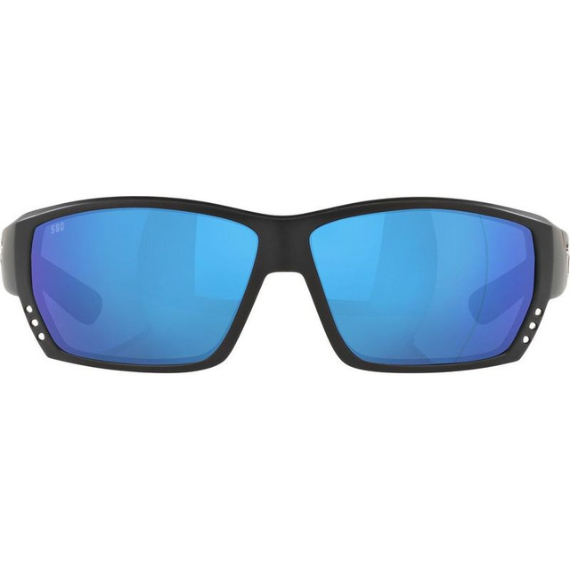 Tuna Alley - Matte Black/Blue Mirror Polarised Glass Lenses