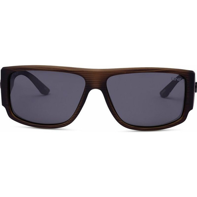 Coast Guard - Brown Wood/Grey Polarised Lenses