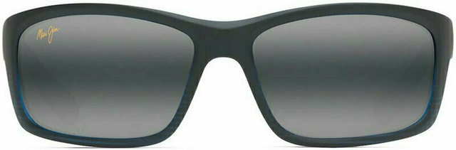 Maui Jim Kanaio Coast - Matte Translucent Blue, Black Stripe/Neutral Grey +2.5 Readers Polarised Lenses