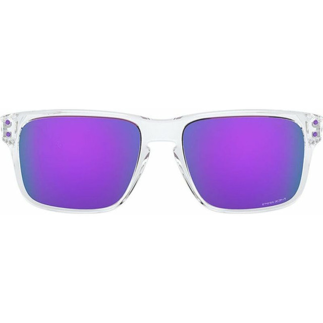 Holbrook XS - Polished Clear/Prizm Violet Lenses