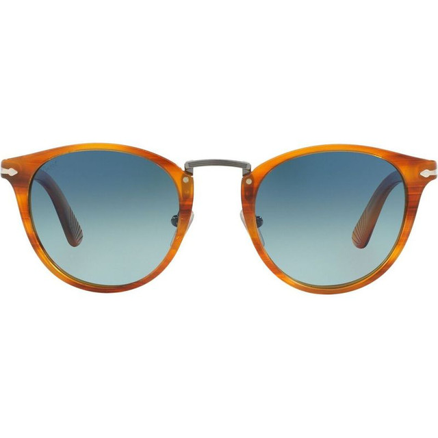 PO3108S - Striped Brown/Light Blue Gradient Polarised Glass Lenses