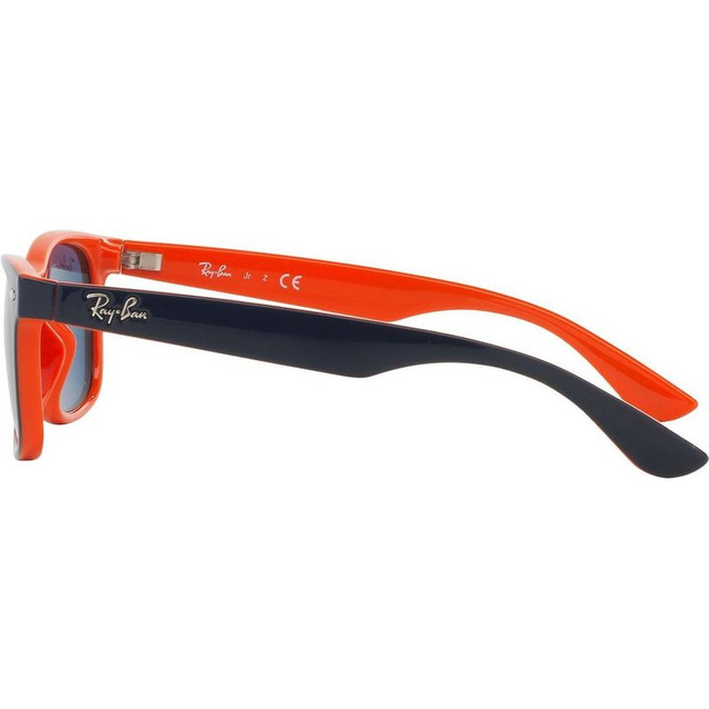 Ray-Ban Junior 9052S Junior New Wayfarer - Top Blue on Orange/Blue Grey Lenses