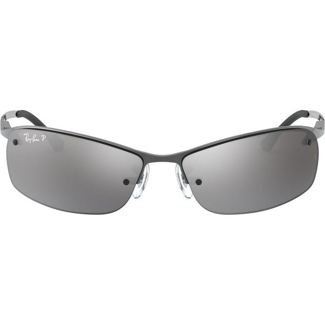 Top Bar RB3183 - Gunmetal/Silver Mirror Polarised Lenses