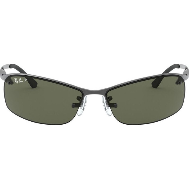 Ray-Ban Top Bar RB3183 - Gunmetal/Green Polarised Lenses