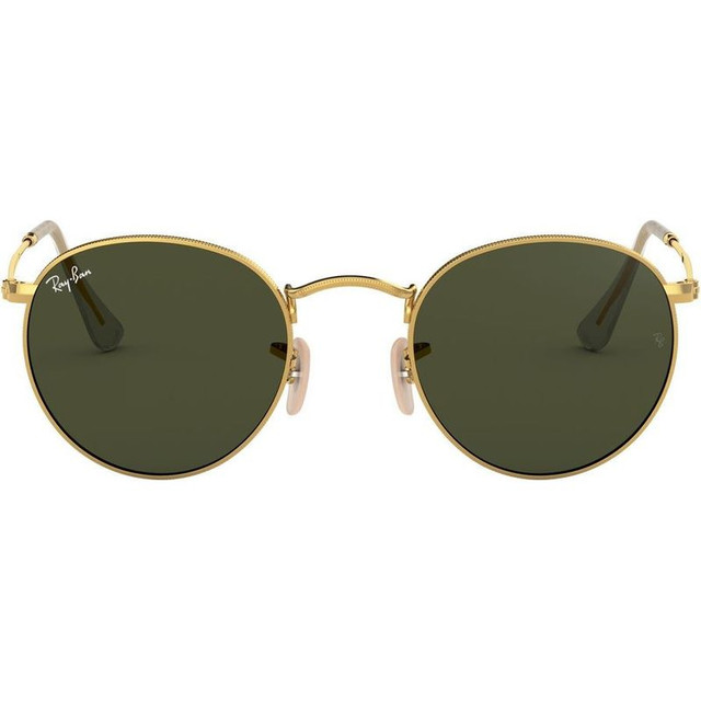 Ray-Ban Round Metal RB3447 - Arista/Green Glass Lenses 50 Eye Size