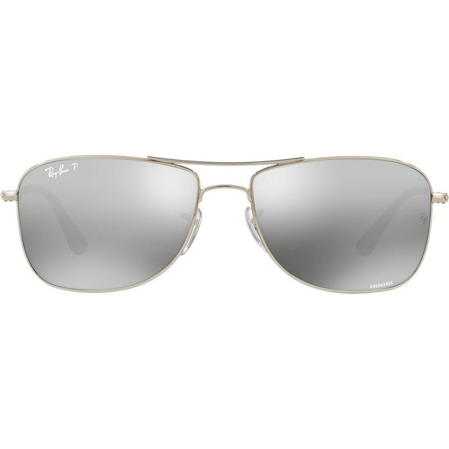 RB3543 - Shiny Silver/Silver Mirror Polarised Lenses